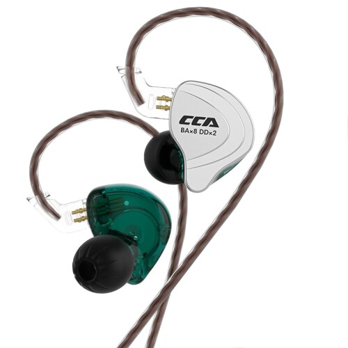 CCA C10 インイヤーモニターヘッドホン 10変わり種１番ウッド 有線イヤ電話機 4BA 1DD 高忠実度IEMイヤ電話機 ステレオノイズアイソレーションイヤホン 着脱式有線テレビ付き添い人 ミュージシャ