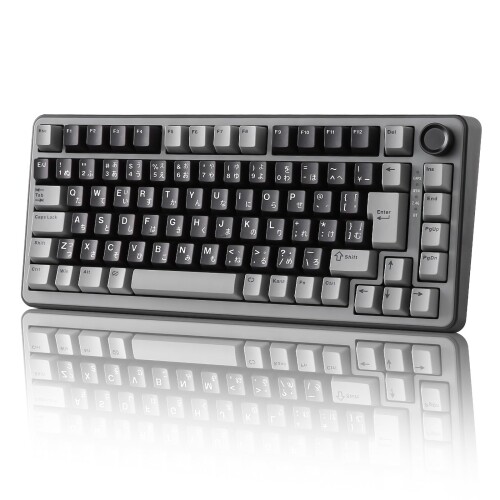 YUNZII RT75 ゲーミングキーボード 日本語申し合わせ ラピッド銃の引き金 無線電話 75%レイアウト 広座敷検出器磁気取り替えっこ 有線8000サイクルポーリング割り合い 三流行り物 (有線/2.4G/Bluetooth)相応う ノッブ付