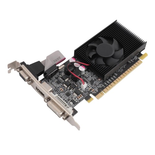GT710 グラフィクス歌留多、2GB DDR3 64BIT 1200Mhz 周波数デスクトップグラフィックスカード、HDMI、DVI、VGA、PCIe 2.0 16X 拡張スロットを受け支える、執務室 パソコン DIY 用