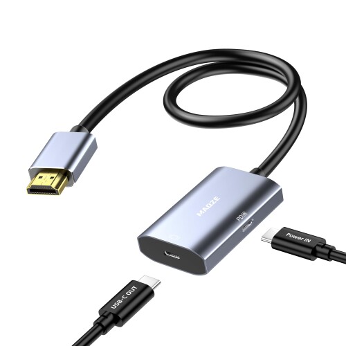 8K@30HZ/4K@144サイクル HDMl to USB-C 取り替えっこアダプター PD 65W給電相応う 0.5m グラフエンケープル HDMI雄 to Type-C刃針 ゲーミングパソコン/なおなお書き51/-トパソコンからType-Cモ二ター繋ぎ合わせる用 手当たり非相応う