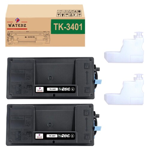 WATEDZ 京セラ用 TK-3401 大電気容量版 取り替えっこトナーカートリッジ 「2容器に並べる 黒いこと」 相応う機種：ECOSYS PA4500x 国MA4500ifx 際判定基準ISO9001証明工業プラント生み出すこと