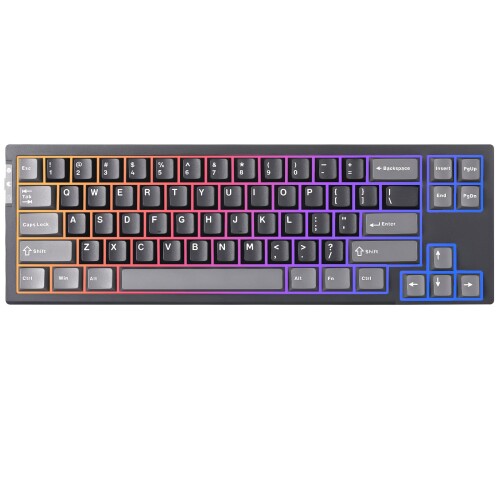 YUNZII RT68 ゲーミングキーボード ラピッド銃の引き金 機械的TKL ゲーミング 磁気取り替えっこ RGB 有線 USB パウダーコンパクト 65%割りつける68足懸かりノッブ付き添い人PBT 足懸かり旗がしら 合わせる能力のある動く (黒, 磁気取り替えっこ)