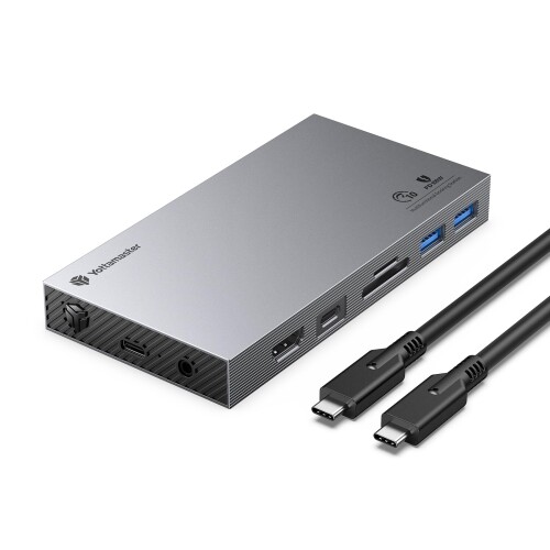 USB Cドッキングステーション、Yottamaster USB-C ハブ NVMe SSD エンクロージャ付き、10-in-1 Type-C ハブ 10Gbps、USBハブ タイプC100W PD 充電をサポート、4K@30Hz HDMI、SD/TF リーダー、イーサネット、オ|カラーズストア2号店