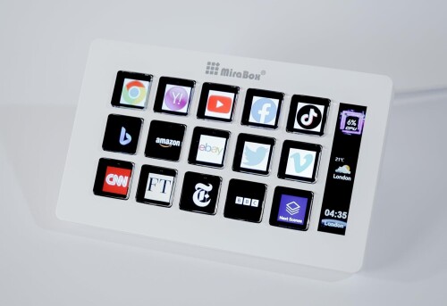 HSV293 Slim ショートカット手当たり 15個のカスタム手当たり Windows 10/macOS Twitch YouTube (白いこと)