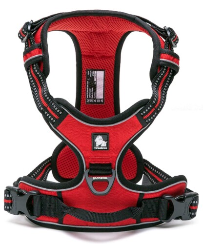 cocomall 犬用ハーネス 犬用胴輪 ドッグ ペット用品 ハーネス 3M反射材料 訓練 ナイロン製 小型犬、中型犬、大型犬に向け 通気性 調節可能 (XS, レッド)