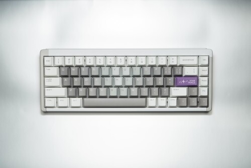 Mechkeys Utyping UT65 HE ゲーミングキーボード 機械的鍵盤 有線鍵盤 0.01粍までの弾丸道路銃の引き金 68足懸かり 日本語割りつけるス 65%大きさ CNC軽銀社会システム (月詠)