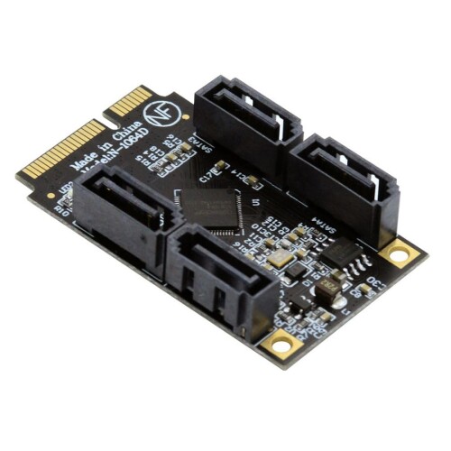 ChenYang Mini PCIE - 4 SATA 3.0 拡張カードアダプター マザーボード SATA ハードドライブポート拡張用