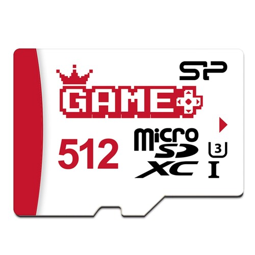 ケイ素樹脂力強さ 512GB SDXC microSD歌留多 ゲーミング向けUHS-1 U3 V30 アダプタ付き添い人 SP512GBSTXDV3V1NAC
