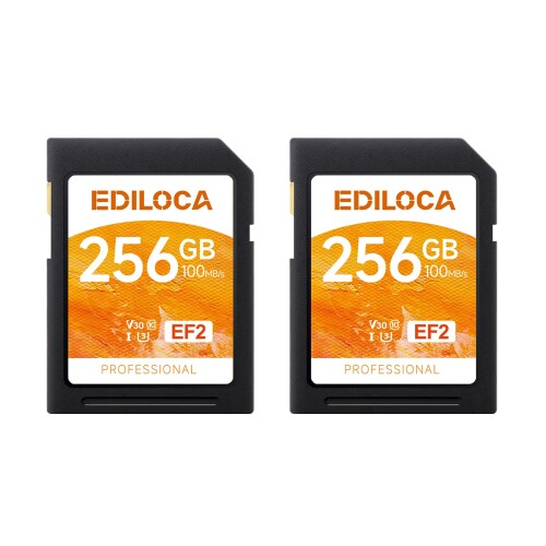 Ediloca EF2256GB SD歌留多 UHS-I Class10 U3 V30 弾丸道路 最大限度読取す早さ 100MB/s 最大限度書込す早さ 90MB/s 記憶装置歌留多 4K/盛りだくさん固定ディスク相応う