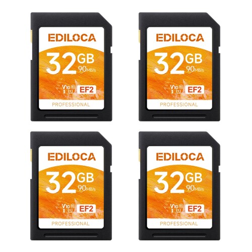Ediloca EF232GB SD歌留多 UHS-I Class10 U1 V10 弾丸道路 最大限度読取機敏さ 90MB/s 最大限度書込機敏さ 20MB/s 記憶装置歌留多 4K/盛りだくさん固定ディスク相応う