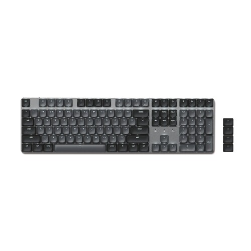 Satechi SM3 メカニカルキーボード、ホワイトLEDバックライト ＆ テンキー搭載 108キー フルサイズ、MacおよびWindows用 有? ＆ Bluetoothキーボード - ダークグレイ/グレイ (US-QWERTY配列)｜カラーズストア2号店