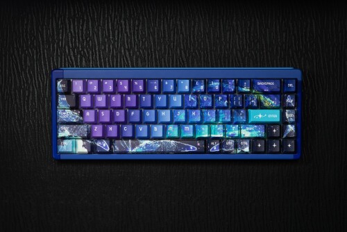 Mechkeys Utyping UT65 HE ゲーミングキーボード 力学的鍵盤 有線鍵盤 0.01粍までの弾丸道路銃の引き金 68足がかり 日本語取り合わせス 65%大いさ CNC軽銀社会システム (星鯨)