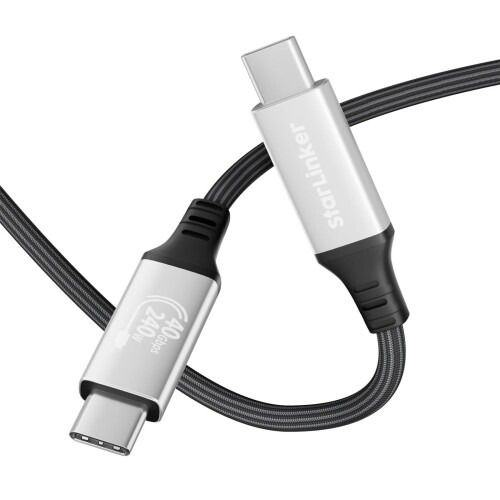 StarLinker USB4有線テレビ240W 3 m (USB-IF公許)、PD申し受ける、40Gbps資料同期調整および8K/5K@60HZを受け支える、Thunderbolt 4/3、USB3、USB C、Lenovo、MacBook、SSD、管する、縛と取り替えっこ性あり