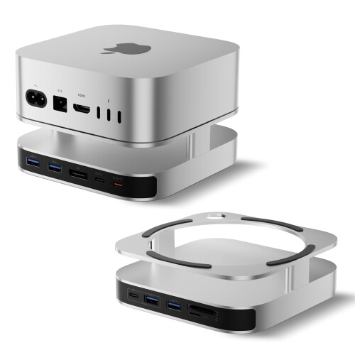 BENFEI Mac mini M4 ドック \u0026 照明ランプ（NVMe SSD エンクロージャー嘱する）、Mac mini M4 Pro (2024) 相応う 4K DisplayPort こしき、10 Gbps USB C ×1 \u0026 USB A 3.2 ×1、5 Gbps USB A 3.0 ×3、SD/TF 170 MB/s