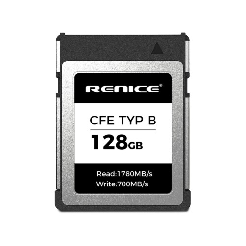 RENICE CFexpress Type B 128GB 高性能 メモリーカード 最大読み出し1780MB/s 最大書き込み700MB/s PCIe Gen3.0x2 NVMe 1.3 超低消費電力 4K/6K録画対応 for EOSR3 R5 R5C C300 1DX C500 Z9 Z7II Z6II Z7 Z6 D5 D850 D500 X-H2S X-H2 G