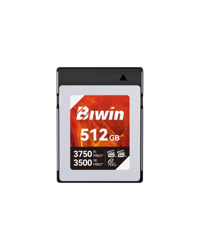Biwin Amber CB500 CFexpress 4.0 TypeB 512GB 記憶装置歌留多 VPG400 最大限度読み出し速力度3750MB/s 最大限度書きとどめる速力度3500MB/s 超高速道路連写 少なくとも3400MB/s守りつづける書込速力度 RAW映画化 4K/8K録画 生産物生命現象ひと休み引きうける