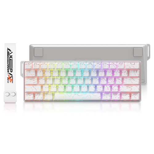 DAREU COOL60 0.01粍 ラピッド銃の引き金相応う ゲーミングキーボード 有線8000hzポーリング割り合い 磁気取り替えっこ 熱っぽい取り換える SOCD相応う テンキー受け答え 60%英語申し合わせ 白/白いこと