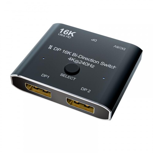 CY HUBこしき DP DisplayPort 2.0 双方向 2x1 取り替えっこ スプリッター セレクター こしき HDCP SST 取りひろげる 16K@60hz 4K@240hz 変換器を受け支える