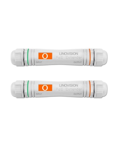 LINOVISION 長距離屋外用 PoE エクステンダー、最大800m延長、防水対応PoEリピーターIEEE802.3af/at 標準、10/100Mbps、IP カメラ、VoIP 電話などのPOEデバイスに電力供給 (2 パック)