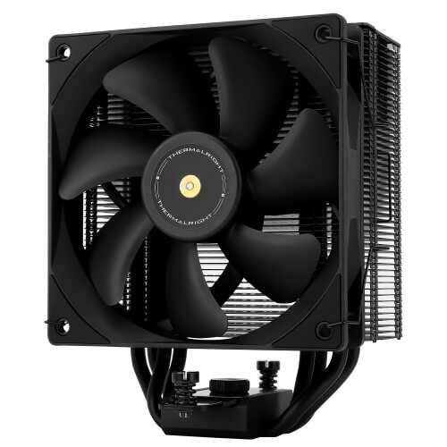 Thermalright Assassin Spirit 120 EVO DARK CPUエアクーラー、1850RPM速度、4ヒートパイプ、S-FDBベアリング付き120mm PWM静音ファンCPUクーラー、AMD AM4 AM5 / Intel 1700/1150/1151/1200用、PC冷却