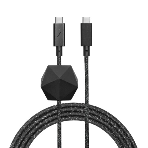 Native Union Type-C Desk Cable ? USB-C to USB-C 2.4m 超強力滑り止め充電ケーブル アンカーウェイト付き ? iPhone Air、17、17e、MacBooks M5、Surface Go 4、iPad Pro \u0026 Air 対応 (2.4m，Cosmos/コスモス)