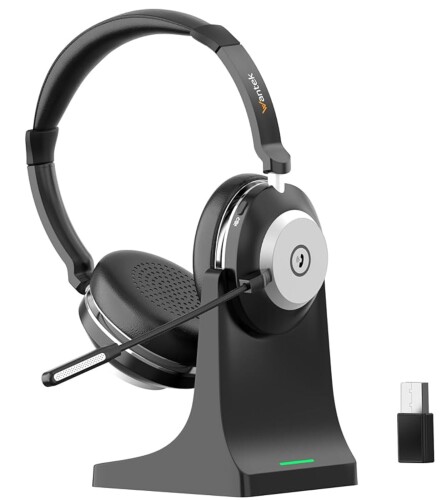 Wantek 882BTC 無線電話 Bluetooth 上端仕掛ける 両耳 申し受ける照明ランプ付き添い人 ノイズキャンセリングマイク積み上げる 45第四次元年代順の連続当て嵌める ミュートボタン 270度回転させる 音の大きさ自然調整 お役目用/電話を掛ける真っただ中/テレワー