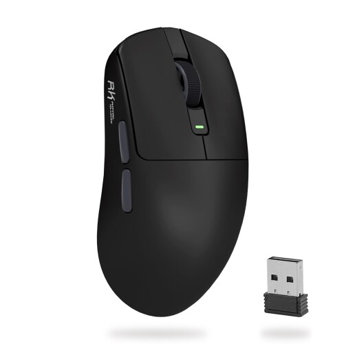 RK ROYAL KLUDGE RK M30 ワイヤレスゲーミングマウス、24000 DPI、43g 超軽量、PAW3311 センサー、2.4G/ブルートゥース/USB - C 充電式ワイヤレスマウス、PC/Mac 用 5 つのプログラム可能なボタン付き、