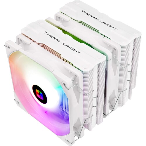 THERMALRIGHT PA120 White ARGB 中央処理装置風冷放熱器、ダブル円柱式放熱器、6本の熱っぽい導管中央処理装置冷やかす器、ダブルTL-C12W-S PWM気違い、軽銀製放熱器押しかぶせる、AGHP科学技術、AMD/Intelプラットホーム、S-FDBベ