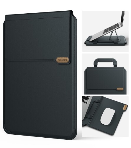 Nillkin ノートパソコンケース 16.2インチノートパソコン用スリーブ pcスタンドとマウスパッド付き MacBook Air/Pro Apple iPad/Surface Lenovo HP 13/13.3/14/15.6/16 対応 PU革パソコンスリーブ 薄型 軽量 耐|カラーズストア2号店