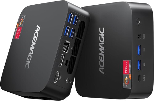 ACEMAGIC ミニpc ryzen 5 7430U 最大4.3GHz 6C/12T 高速マルチタスク 16GB RAM+512GB M.2 SSD拡張可 ミニパソコン Windows11 Pro Type-C USB3.2X6 mini pc WiFi6 BT5.2 有線LAN 小型pc 4K 3画面 高速冷却 静音 省スペース Vesa|カラーズストア2号店