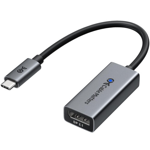 Cable Matters 80Gbps 単方向 USB C Displayport 2.1 変換アダプタ、(16K@60Hz / 8K@240Hz / 4K@960Hz / HDR対応) USB-C DisplayPort アダプタ、USBC ディスプレイポート 2.1、VRヘッドセット、MacBook Pro、iPad Pro、XPS、Surfa 4,854円