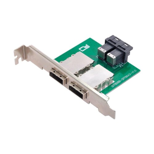 chenyang Mini SAS 2 SFF-8088 to 2 SFF-8643 HD データサーバーコンバーターアダプター ブラケット付き