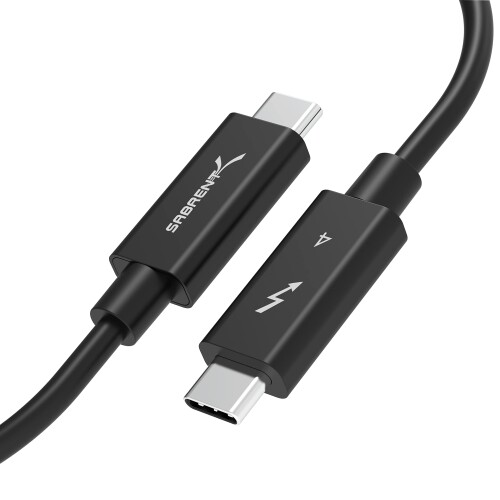 SABRENT Thunderbolt 4 パッシブケーブル E-Marker心付け積み上げる (6.5フート/ 2米突) (CB-T4M2)