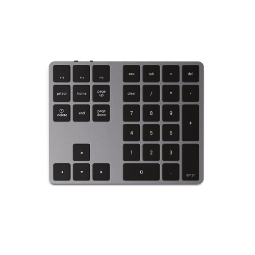 SATECHI 34キー Bluetooth ワイヤレステンキーパッド ? US 英語配列 薄型 USB-C充電式 数字キーボード、アルミザイン ? MacBook Air & Pro、Mac Mini、iPad、iMac、iPhone 他対応 ? スペースグレー