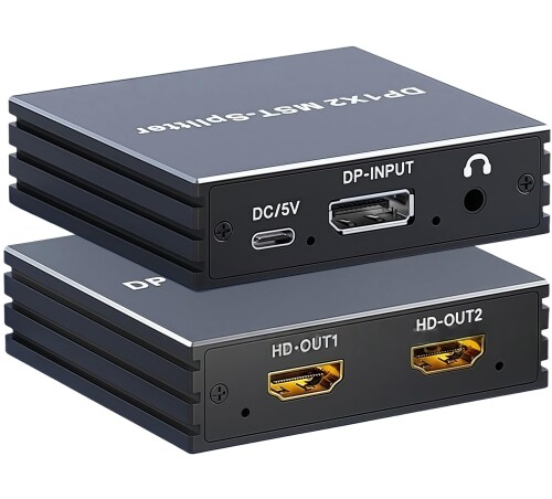 MST DisplayPort to デュアル HDMI アダプタ 4K@60サイクル マルチ管する プリッター 分かちあう器 デュアル管する DP 1.2 to 2 HDMI Windows MST取りひろげる流行り物相応う