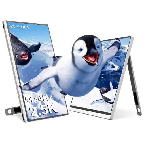 Veout V1Pro 16型 2.5K 144サイクル 携帯型管する 4色 (黒いこと/しろがね色/サクラ色/青色)、HDR IPS FreeSync相応う、USB-C \u0026 ミニHDMI 万覚え帳パソコン/Mac/なおなお書き5/Xbox/Switch相応う - 周遊用 2塁手映写幕