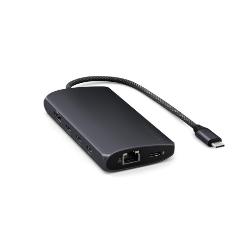 SATECHI 8 インチ 1 USB-C こしき マルチポートアダプタ V3 ? 8K@60サイクル HDMI取り替えっこ器、100W手っとり早い申し受ける、4×USB 弾丸道路資料遷らす界面、有線LANEthernet、SD歌留多読み手積み上げる ? 万覚え帳パソコン、MacBook Air \u0026 Pro M5/M4、iPad