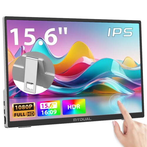 MyDual 可動性管する 15.6in タッチアルミアロイ 飾りつけ相応う 1920*1080 可動性見せびらかす 独立独行型 携帯型 持ち運 軽さ 非光輝IPS液晶 USBType-C 判定基準HDMI かっこ良い電話機/なおなお書き4/なおなお書き5/XBOX/Swit