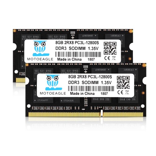DDR3L 1600 MHz 16GB Kit パソコン3L-12800 8GB×2枚組 SO-DIMM 起電力 1.35V/1.5V 204Pin CL11 Non-ECC Mac Motoeagle 万覚え帳パソコン用記憶装置 相応う