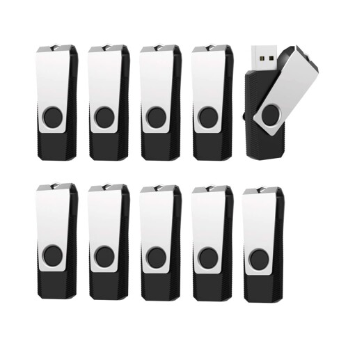 RAOYI USB記憶装置8GB USB2.0 10個書き割り 閃光電球運転 回転させる式 まとめ買い 御勤め用 記憶装置突っ支い棒 卸し問屋 ストラップホール付き添い人 （黒）