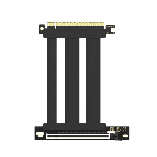 GLOTRENDS 100粍 PCIe 5.0 ライザーケーブル｜RTX5090/RTX4090/RX9070/RX7900 相応う｜PCIe 5.0/4.0 GPU 取り替えっこ｜90 度直角 垂直方向マウント用