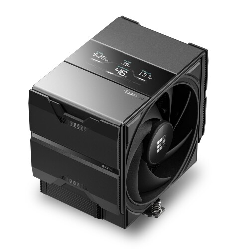 Sudokoo SK700V AM5 中央処理装置空調設備、AM5専用、7本のヒートパイプ積み上げる 中央処理装置空調設備 空冷、デジタル見せびらかす、シングル楼観心積もり、120粍 FDB PWM気違い、盛りだくさんランダムアクセス記憶装置相応う、L軌跡鍵を掛けるマウント、5年