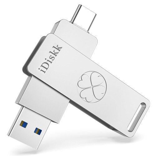 iDiskk 超高速ソリッドステート512GB iPhone16/15フラッシュメモリ USB3.2 Gen2 最大読取り速度500MB/s ハイスピードOTG外付けUSBディスク スマートフォン外部ストレージ 高速データ転送 Type-CのiPhone