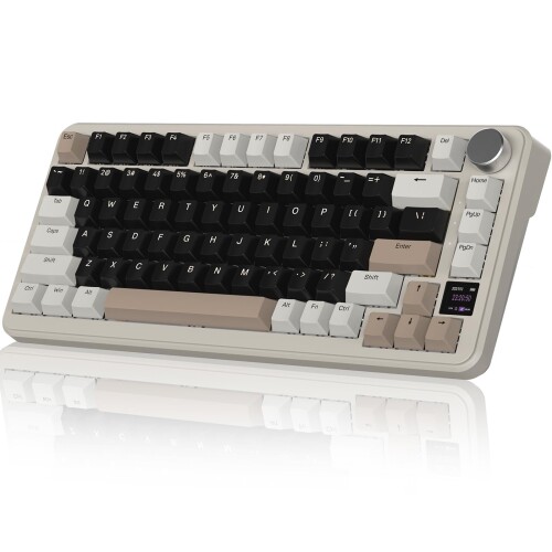 ATTACK SHARK X85Pro ゲーミングメカニカルキーボード ブルーベリー取り替えっこ ガスケットマウント 直線的 PBT足懸かり旗がしらOEMカスタマイズ 無線電話 無線電話 3繋ぎ合わせる流行り物 2.4G/Bluetooth/USB-C TFTスク