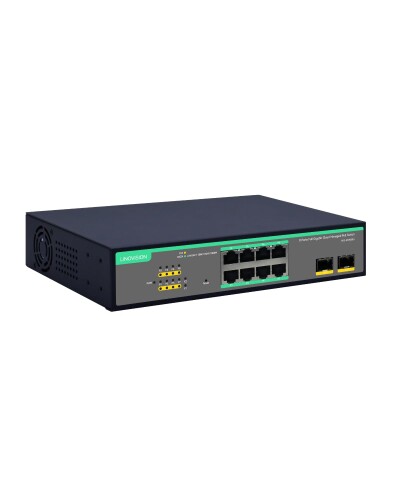 LINOVISION 8 界面遠さ抑えつけるクラウド管理すること PoE 取り替えっこ、2 つの SFP 引き上げる繋がり、全ギガビット 界面、120W 内蔵ワット数、IEEE802.3af/at、差し止めるのない Q-PoE および P-PoE)