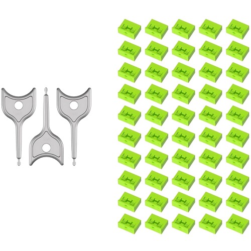 USB-Aポートブロッカー- 取りはらい能力のあるなType-A資料保護すること - 万覚え帳マイコン、パソコン、取り組み計器用防塵・防湿遮蔽物＆後ろぎたない取りまわし押しとどめる (緑であること, 50+3)