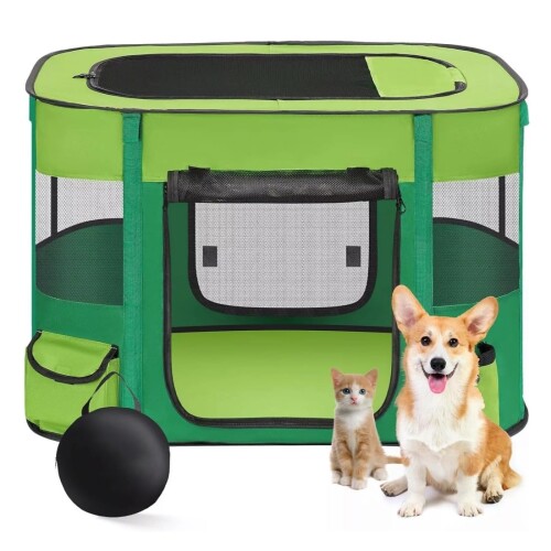 Floving 矩形 愛玩動物倶楽部 折りたたみ 猫 犬 臥せ篭 精神的な統合飾り気の無い キャリーバッグ付き添い人 愛玩動物住み家 倶楽部 軽さ パウダーコンパクト 防災愛玩動物臥せ篭 屋内 露天 猫の生みおとす室 メッシュ倶楽部(