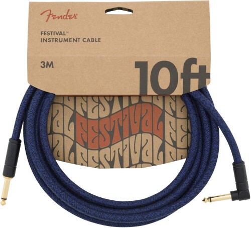 Fender ケーブル 10' Angled Cable, Blue Dream 0990910073