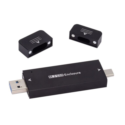CY M.2 - USBアダプター、NVME M-Key M.2 NGFF SATA SSD to USB 3.0 Type A & Type C コンボ PCBAケース 2230/2242mm アダプター RTL9210B チップセット。