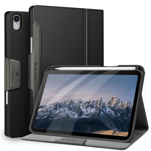 Antbox for iPad mini7 ケース (A17 Pro、2024) for iPad mini 第7/6世代 ケース ペンホルダー付き 高級PUレザー タブレットケースカバー オートスリープ＆スタンド機能付き 全面保護 防衝撃